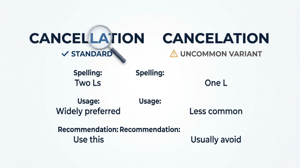 Cancellation or Cancelation