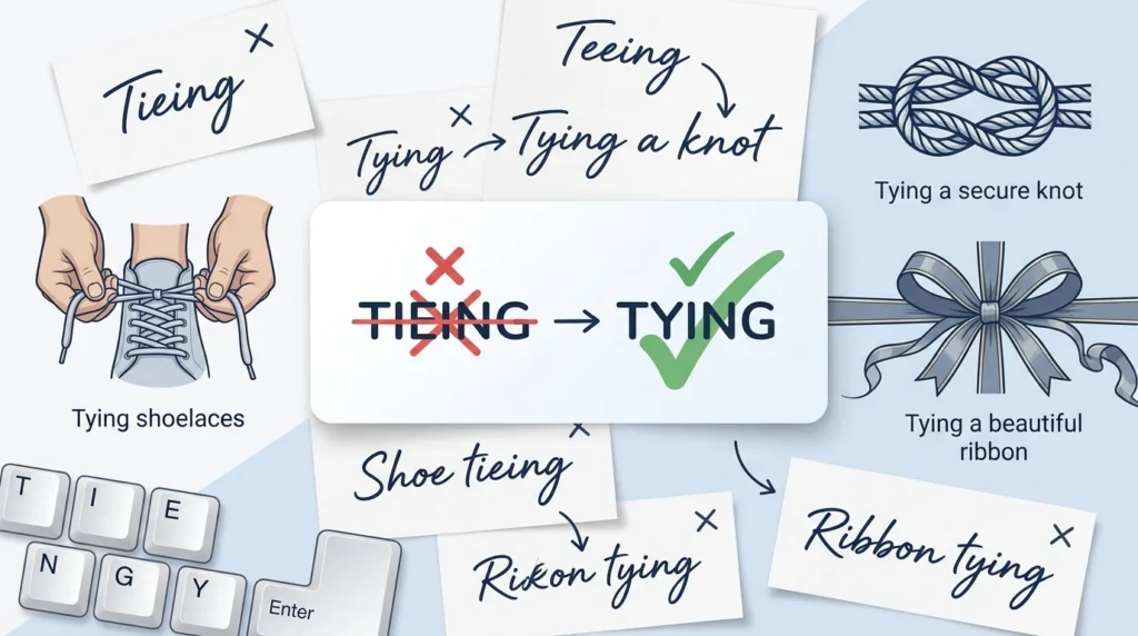 Tying or Tieing