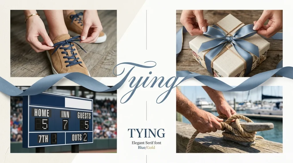 Tying or Tieing