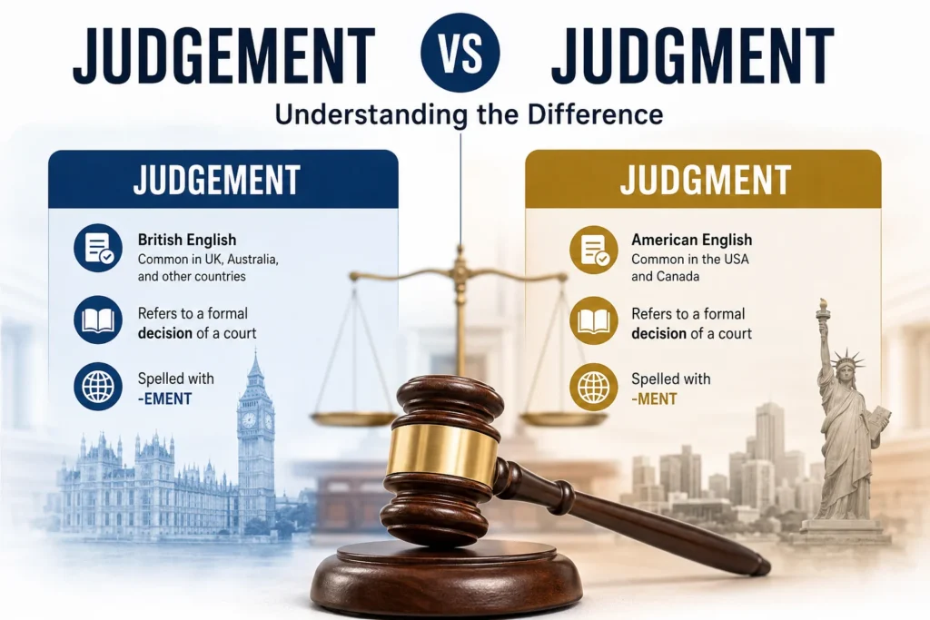 Judgement or Judgment