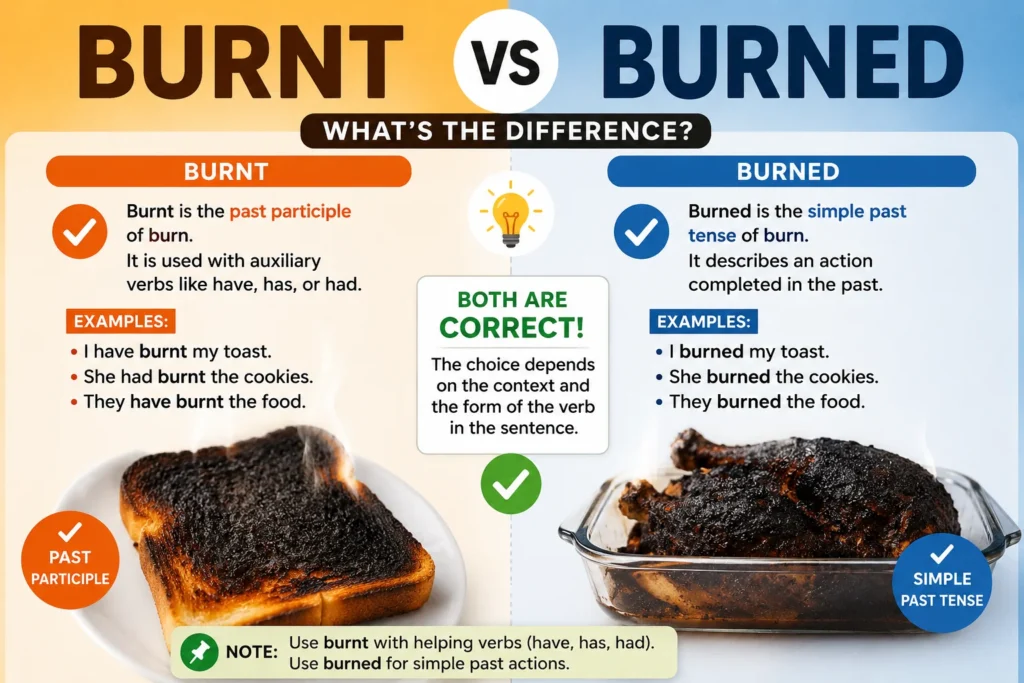 Burnt or Burned
