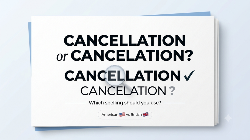 Cancellation or Cancelation