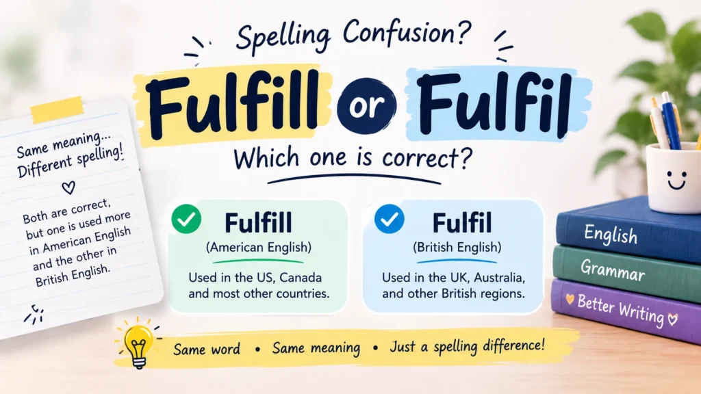 Fulfil or Fulfill