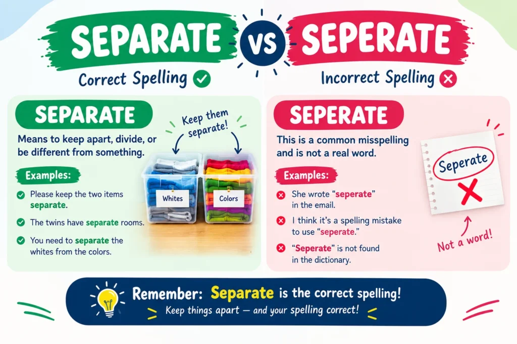 Separate or Seperate