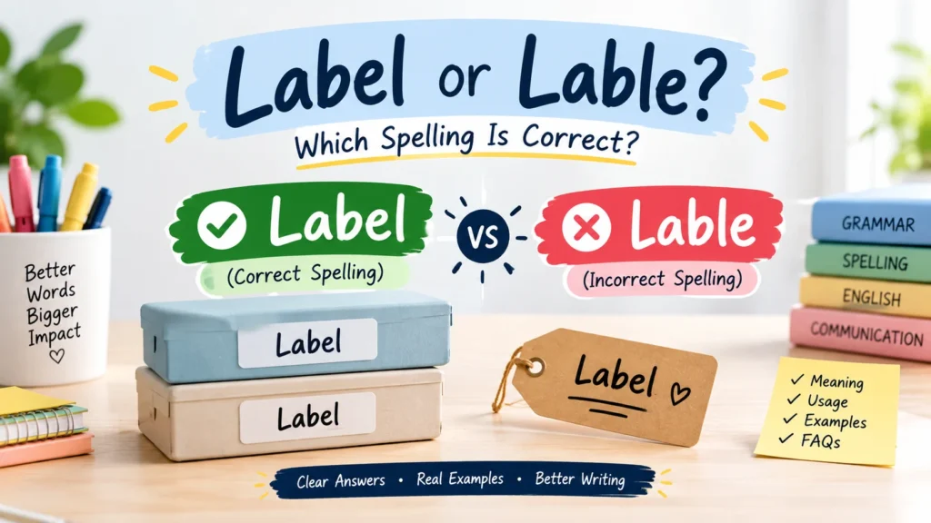Label or Lable
