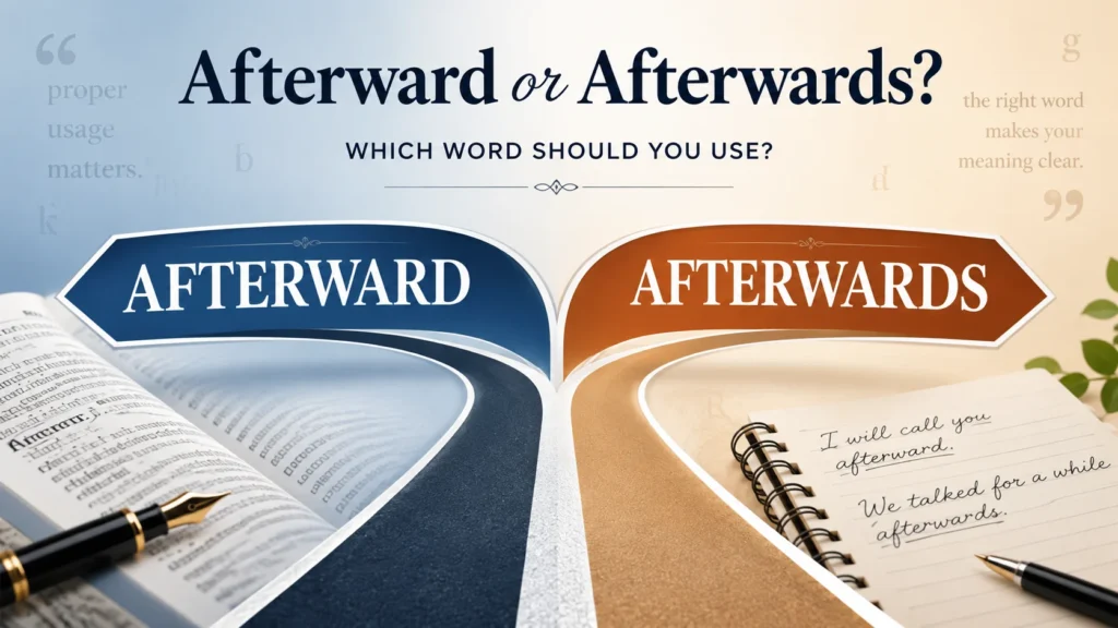 Afterwards or Afterward