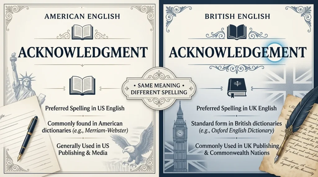 Acknowledgment or Acknowledgement