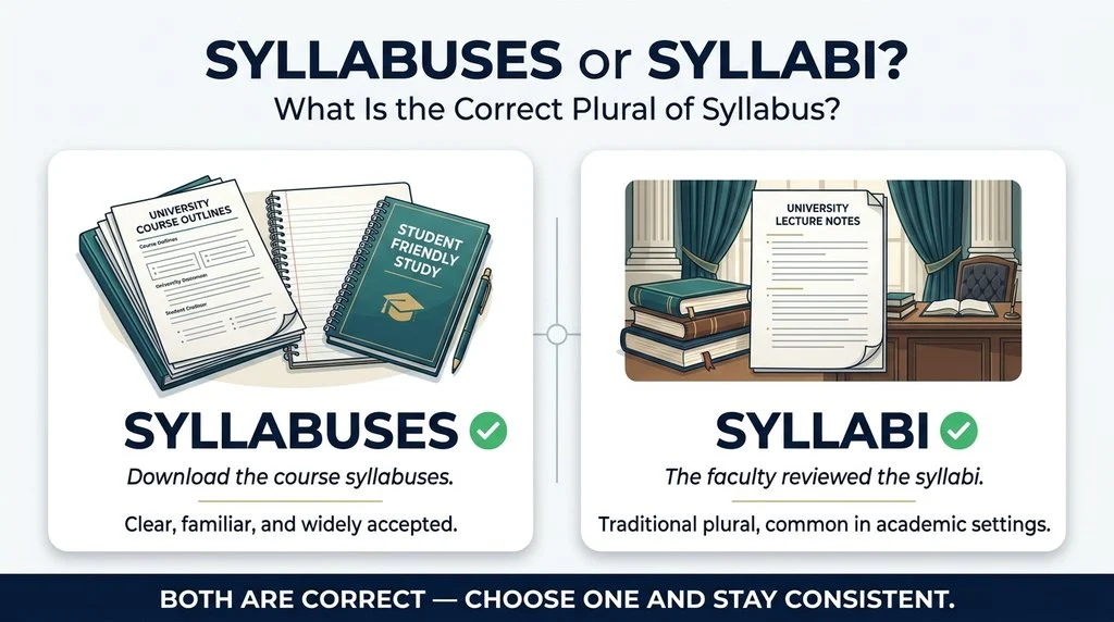 syllabuses or syllabi