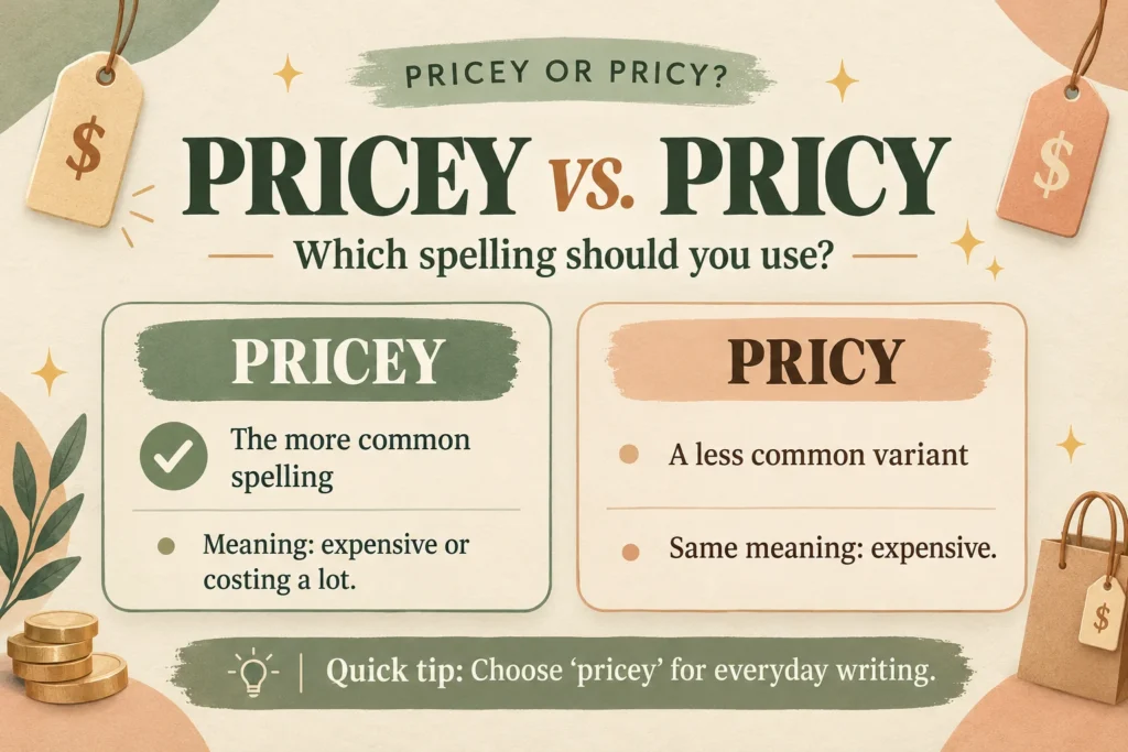 Pricey or Pricy