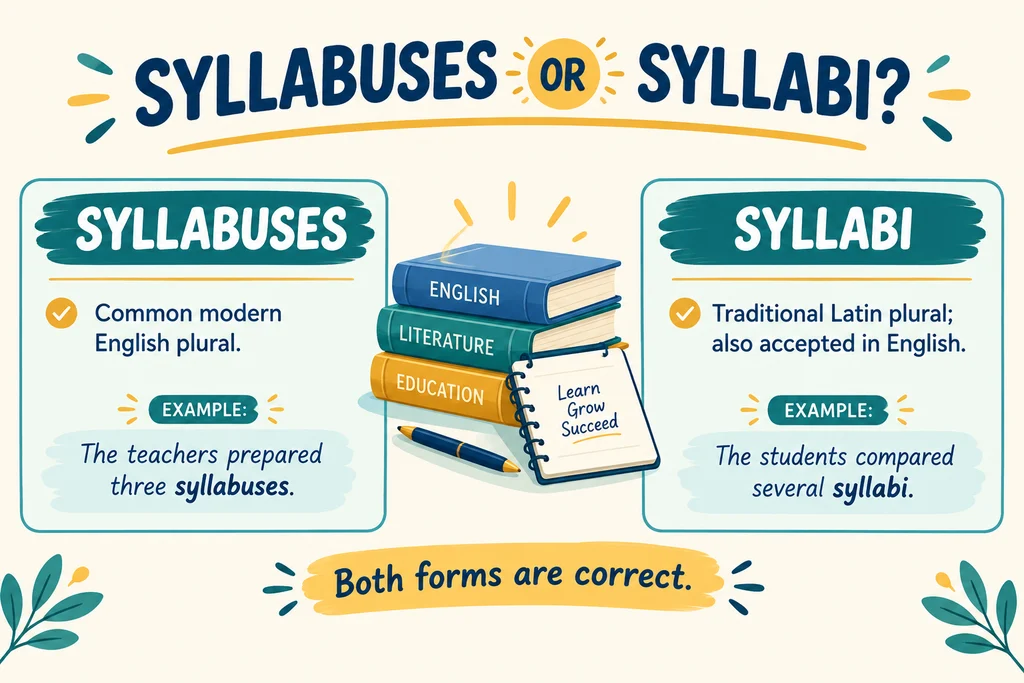 syllabuses or syllabi