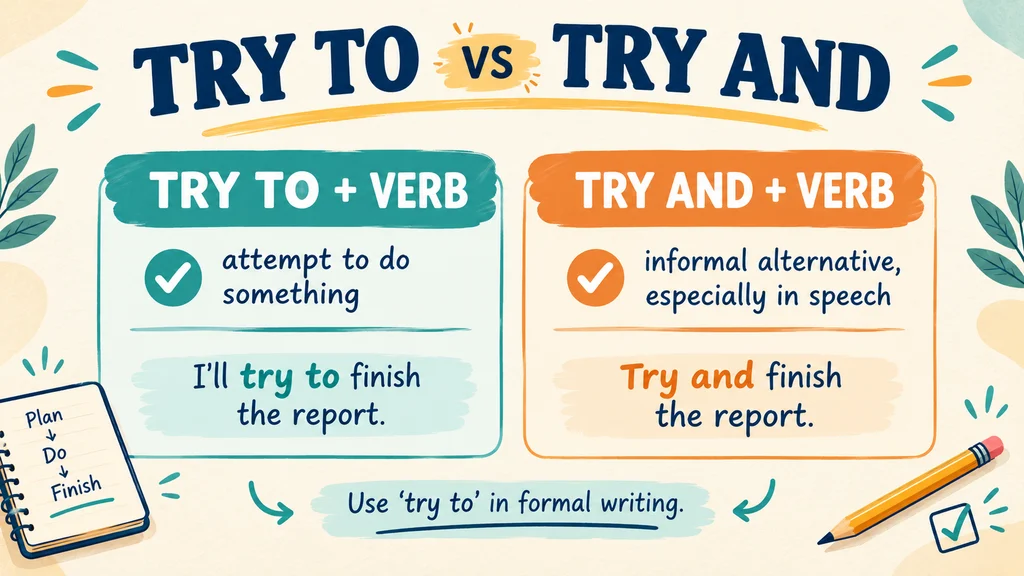 try and or try to